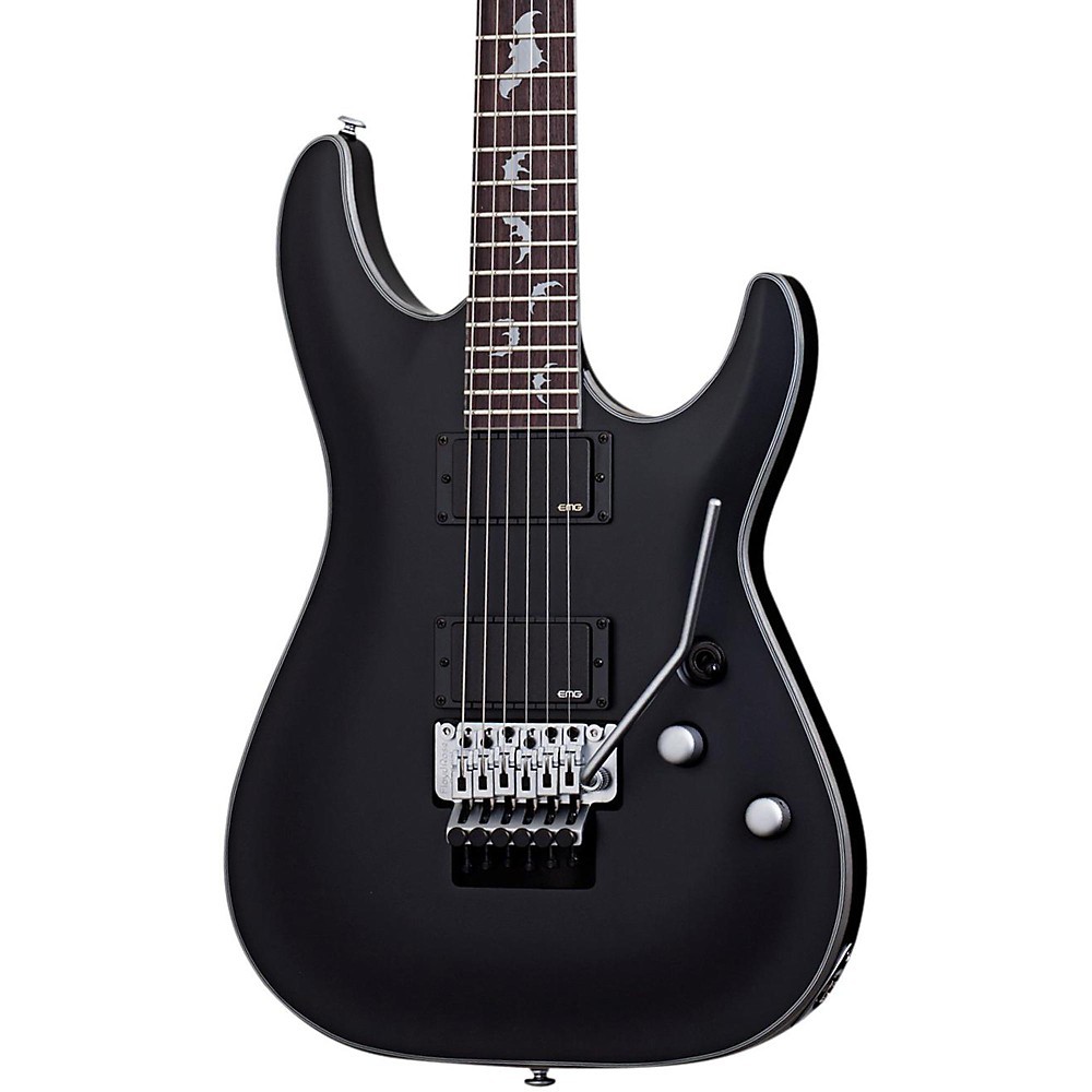 Schecter Guitar Research Дэмиен Платинум 6 с гитарой Floyd Rose Satin Black