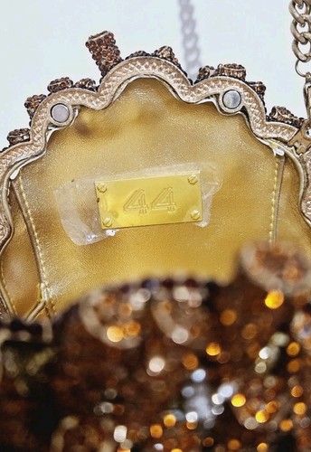 44 Crystal Cigarette Fries Chips Clutch Embellished Designer Bag Purse Celeb - Picture 22 of 24