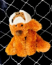 Hugfun Intl Inc Brown Shaggy Floppy Dog Bean Plush With Hat Stuffed Animal 15”