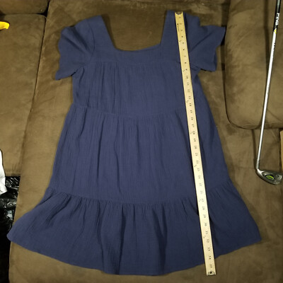 RAILS Valentina Squareneck Mini Dress in Admiral Blue SMALL | eBay