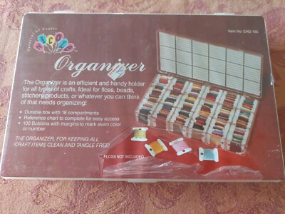 Nicole Storage Container 18 Compartment PLASTIC Box Organizer CAD100 NEW SEALED