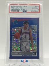 Killian Hayes Optic Fast Break Purple /95 PSA 10! / Pop 1!