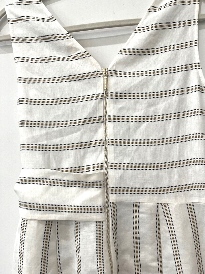 Ted Baker London Zelma Stripe Ivory linen blend Jumpsuit Sz 3 US 68 eBay