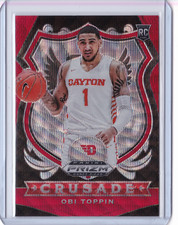 2020-21 Panini Prizm Draft Picks OBI TOPPIN Crusade Red Ruby Wave RC