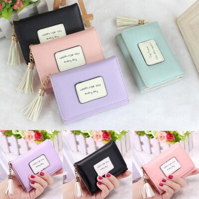 Small Wallets for Women Trifold Leather Short Wallet Mini Purse