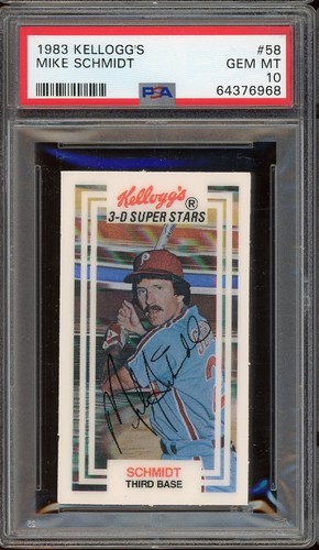 1983 Kellogg's Baseball #58 Mike Schmidt PSA 10