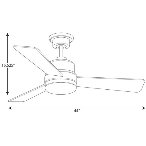 Progress Lighting Trevina II 44 Trevina II 44" 3 Blade LED Indoor - Black - Picture 2 of 5
