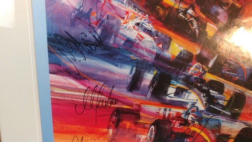 1997 Inaugural Season California Speedway Autographed Racing Poster - Picture 5 of 8
