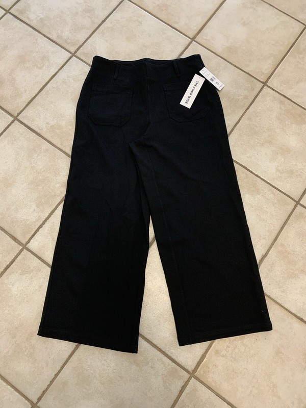 NWT Women’s Rafaella Black Wide Leg Crop Pants Size 10