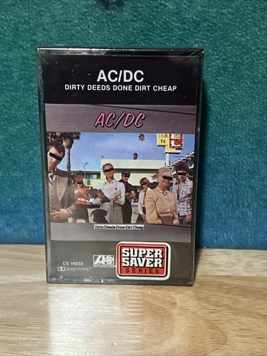 AC/DC "DIRTY DEEDS DONE DIRT CHEAP" CASSETTE TAPE - USA MADE - BRAND NEW - Picture 1 of 6