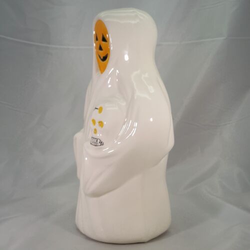 80s VTG Halloween Decoration Yozie Ceramic Pumpkin Jack-O-Lantern Ghost Skull - Picture 2 of 8