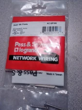 New Legrand Pass & Seymour AC-QP106 Light Almond Keystone 4 port 106 frame