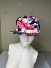 VINTAGE SAN SUN FLORAL SURF ROPE BILL HAT SNAPBACK TRUCKER HAT TYE DYE FLOWERS