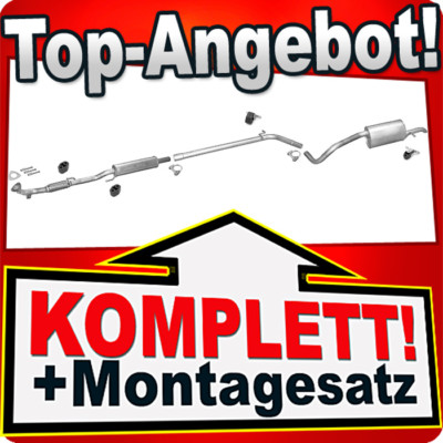 Auspuff für SKODA FABIA 1.2 2005-2014 +Vorschalldämpfer Auspuffanlage