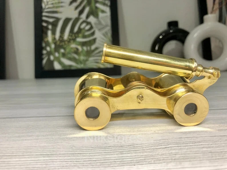 Handmade Binocular Polished Antique Nautical Opera Glasses Spyglass Scouts Solid - Image 3 of 4