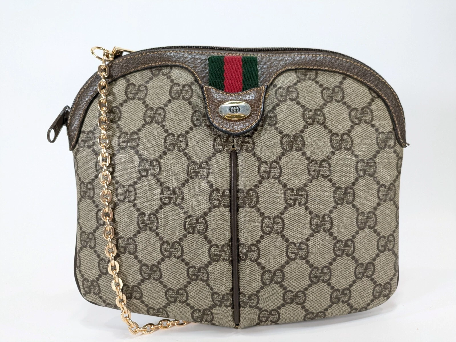 Sac bandoulière vintage Gucci PVC GG Supreme marron du Japon