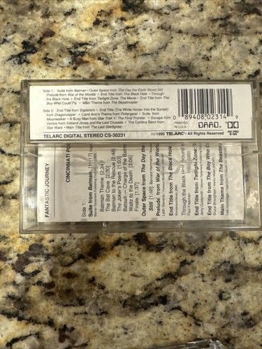 ‘90 Erich Kunzel Cincinnati Pops Fantastic Journey Movie Telarc Digital Cassette - Picture 3 of 5