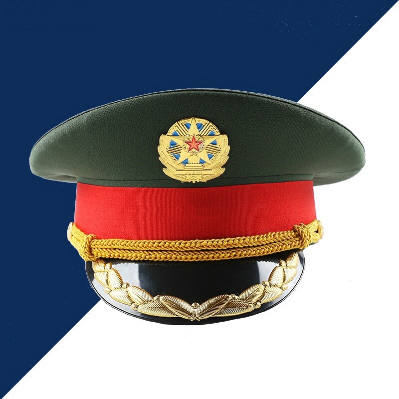 Unisex Army Hat Officer Soldier Cap Star Badge Fancy Dress