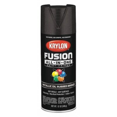 Krylon K02771007 Metallic Spray Paint, Oil Rubbed Bronze, Metallic, Solvent, 12