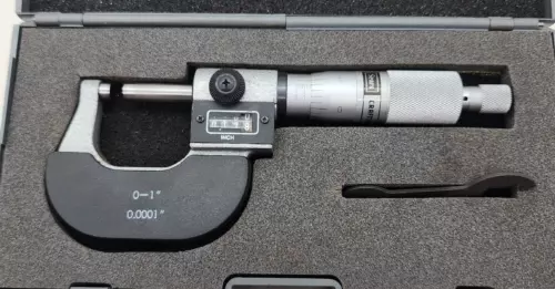 Sears Craftsman Digital Outside Micrometer 0-1" .0001 Ratchet, Mech counter  EUC