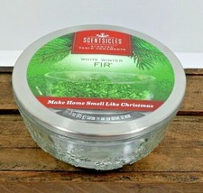 Scentsicles White Winter Fir Tree Table Ornaments Scent Glass Bowl 3oz