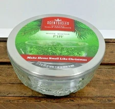 Scentsicles White Winter Fir Tree Table Ornaments Scent Glass Bowl 3oz