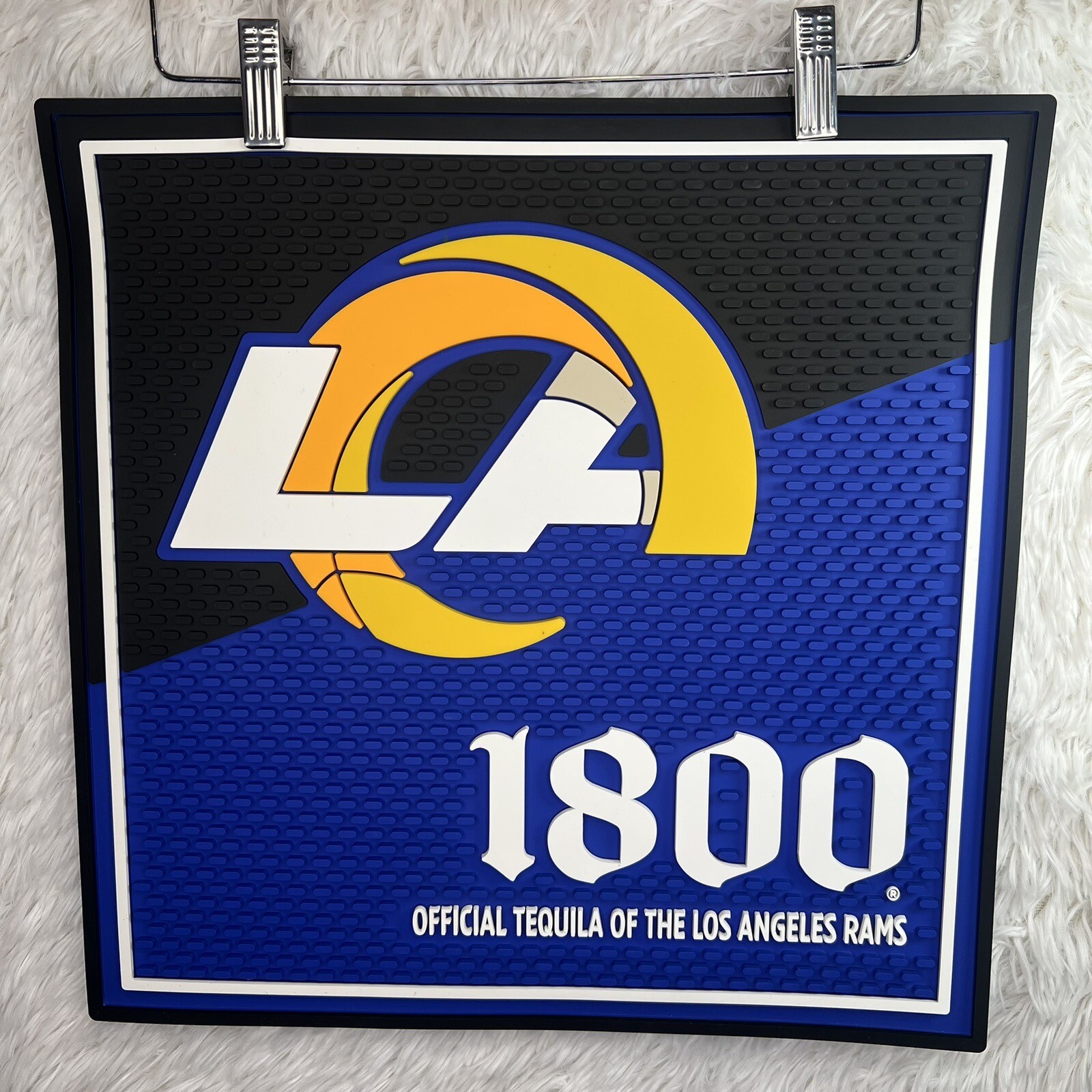 LA Rams 1800 Tequila Bar Mat Drip Game Room Bar Man Cave 16