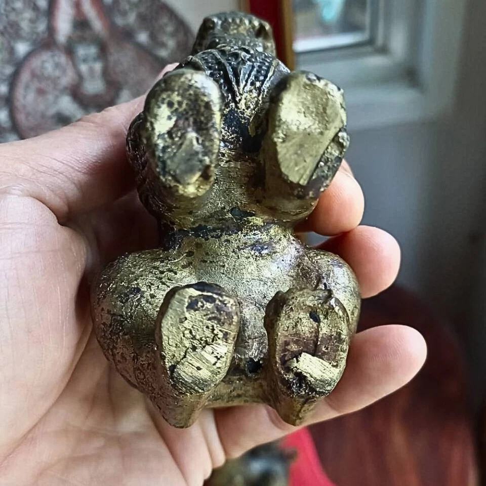 Raro Par De Colección Foo Perro Candelabro León Tailandés Singha Guardián Estatua Bronce Foto 4 de 4