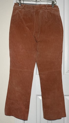 Tower Hill Collection Apricot Polyester-Lined Leather Pants: Size 8 - Never Worn - Picture 2 of 3