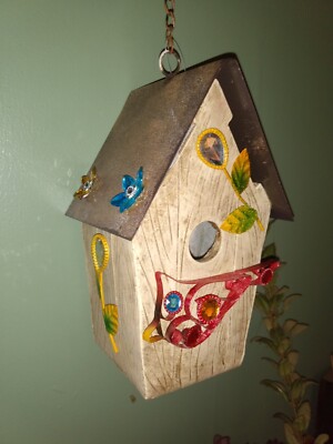1 - Cardinal Ventilated BirdHouse - Indoor Outdoor  9  H - GREAT CHRISTMAS GIFT