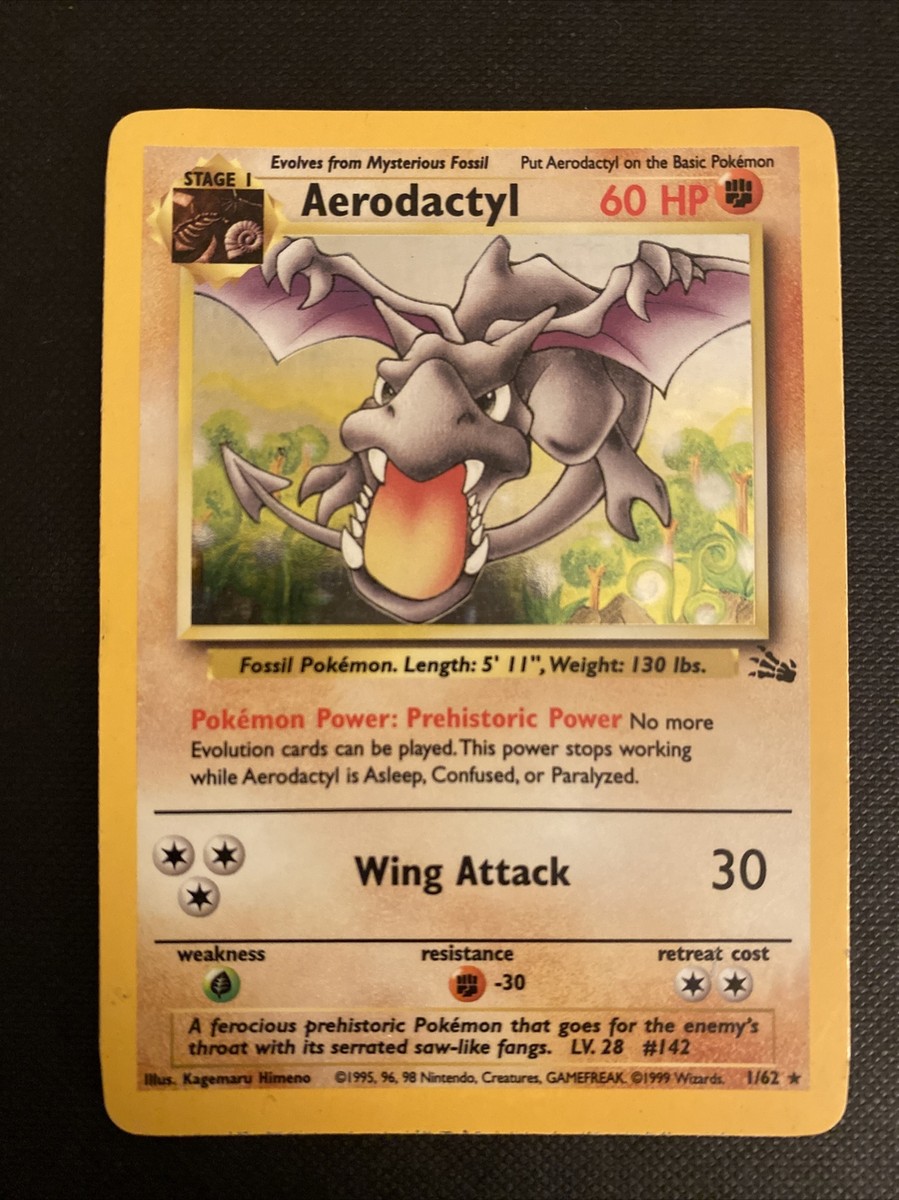 Aerodactyl 1/62 Rare Holo Pokemon Card Fossil Set 1999 WOTC | eBay UK