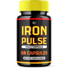 Iron Pulse Pills - Iron Pulse Enhances Energy, Vitality & Stamina - 60 Capsules