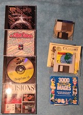Lot 5 Vintage Mac Clip Art  Creativity CD's 2 Floppy Disks