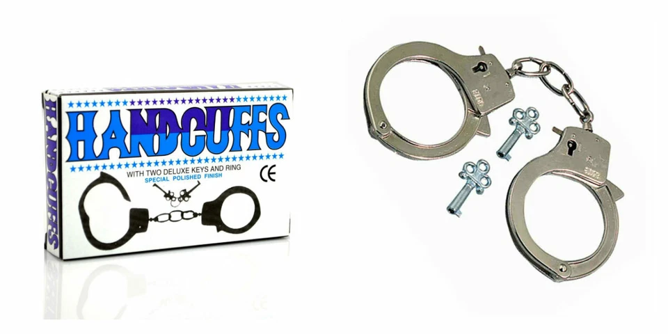 V-VAPE Metal Handcuffs for Children and Adults. Keys and Saftey Latch Included