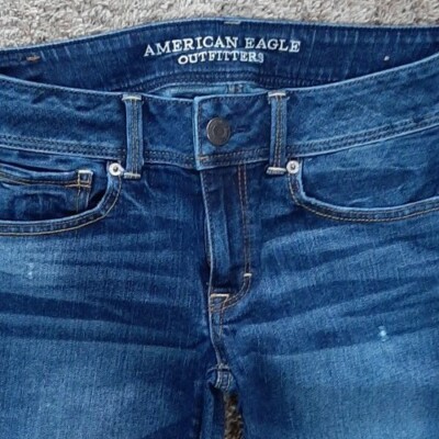 AMERICAN EAGLE womens Stretch Kick Boot Jeans -sz 6 - 28 x
