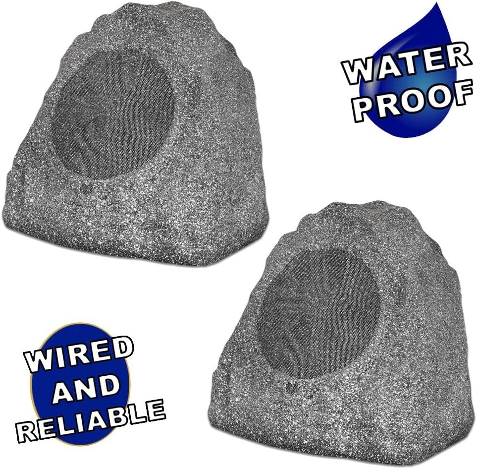KLH Audio RSP800 2Way Landscape Coaxial Outdoor Rock Speakers (Pair