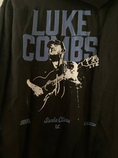 Luke Combs Live In Concert Black Hoodie Sweatshirt Size L NWOT