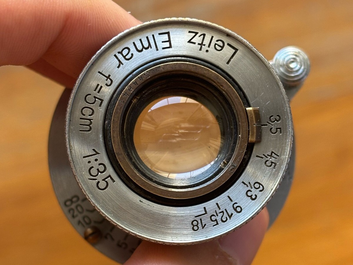 Leica Leitz Elmar 5cm F3.5 ﻿ L ➕FISONフード Excellent+++】LEICA Leitz Elmar 5cm F3.5 50mm Red Elmar MF