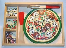 Melissa  Doug Wooden Pizza Party Pretend Food Kitchen Toy