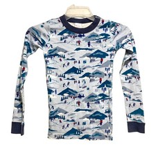 Hanna Andersson Boy's Organic Cotton Pajama Top Ice Hockey Size 12 Long Sleeve