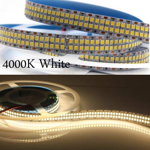 12V 24V Double Row LED Strip 2835 480leds/m Flexible Tape Light Kitchen Lamp - Picture 7 of 10