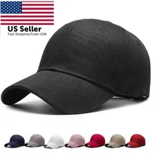 Baseball Cap Ball Dad Cotton Hat Adjustable Plain Solid Washed Men Washed Cap Us