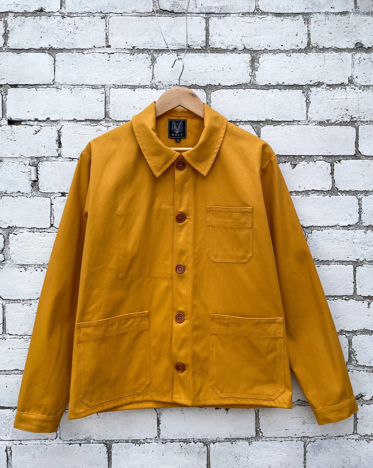 French Workwear Jacket Canvas Cumin Yellow - Chore Jacket - Made In England
Opens in a new window or
