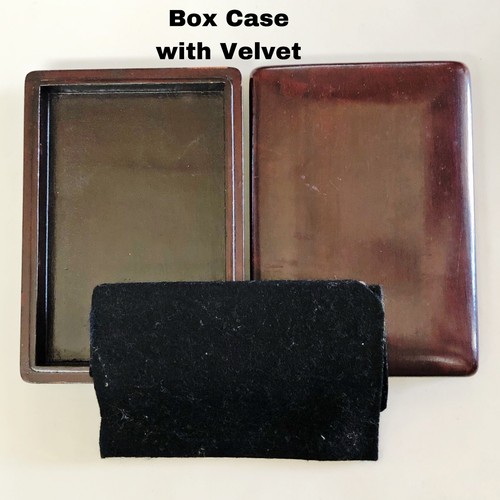 Japanischer Tintenstein Suzuri Luxus Kalligraphie Werkzeug Natur Schwarz Stein Handwerk IS19 - Bild 11 von 18