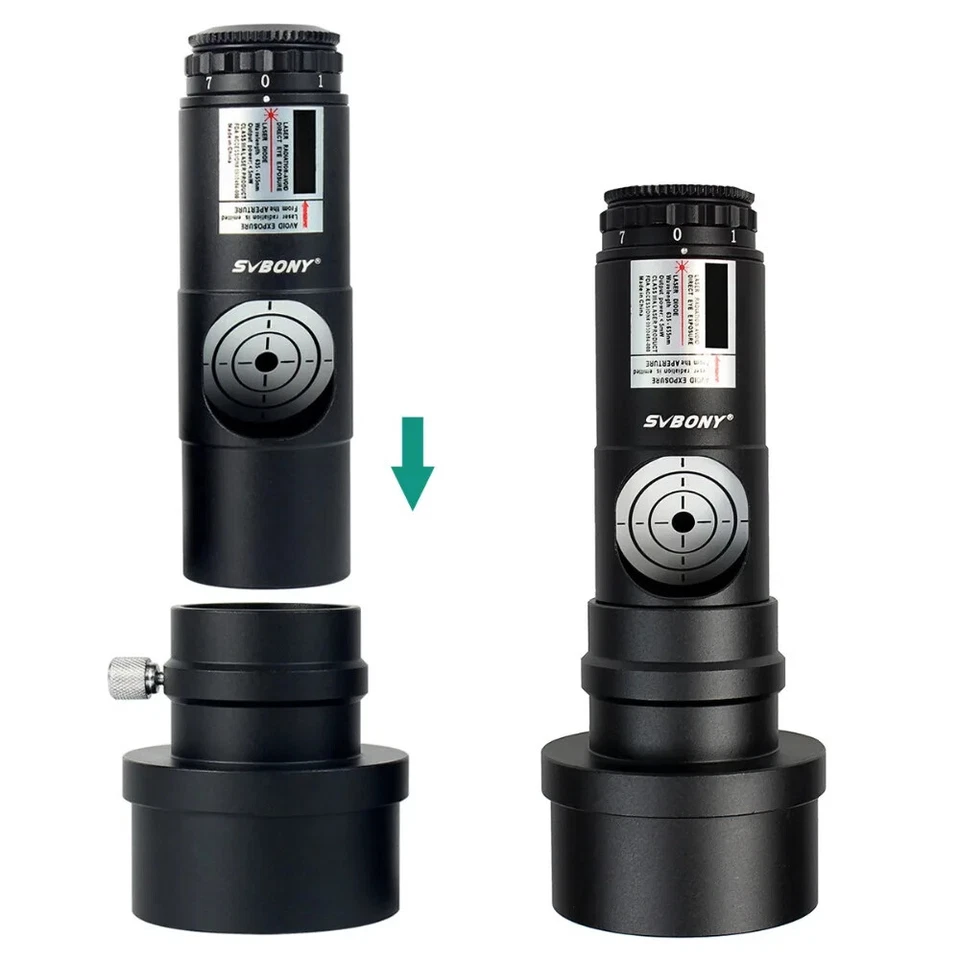 1.25" Telescope Collimator 2" Adapter Reflector Telescope for 7 Brightness Level - Image 4 of 4