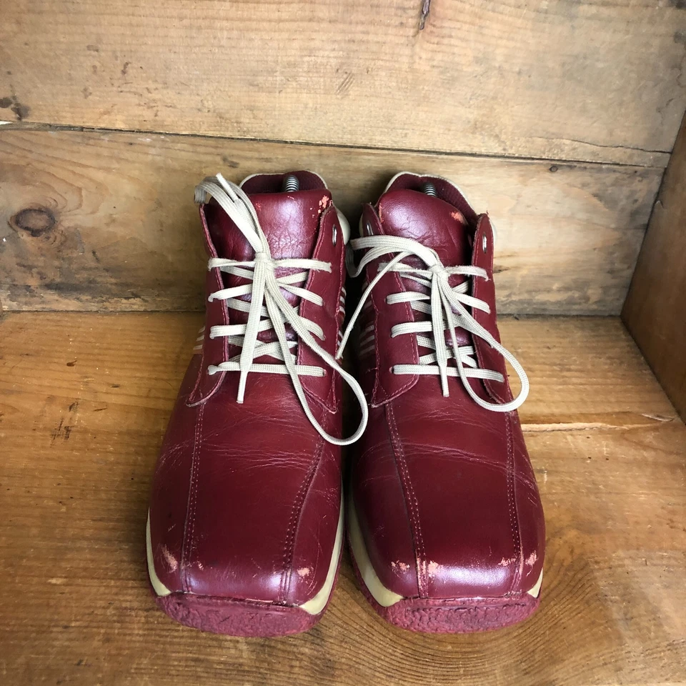 Botines Wanted Hiker para mujer talla 9 M cuero rojo Y2K retro punta cuadrada bajos Foto 4 de 4