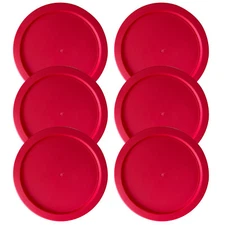 Replacement Lid for Pyrex 1-CUP Storage Cover 4" Bowl 7202-PC Red (6-Pack)