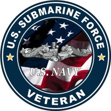 US SUBMARINE FORCE VETERAN BUMPER STICKER LAPTOP STICKER ROUND WINDOW STICKER