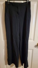 NWT Womens Wide Leg Dress Pants Slacks Size 4 Black Pockets Pleated Worthington