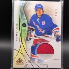 Upper Deck SP Game Used Gold Premium Memorabilia Adam Graves Rangers #197 /25